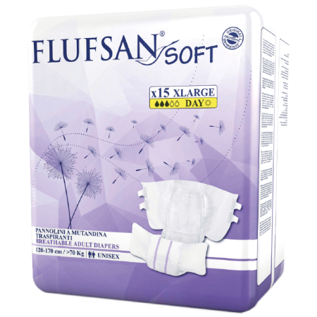Flufsan Soft Adult Diaper XL. 15 pcs